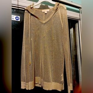 EUC small Michael Kors gold hoodie